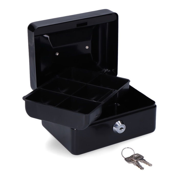 Micel Caja de Caudales CFC09 152x118x80mm Negro Acero con Bandeja y Asa