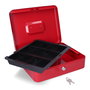 Micel Caja de caudales CFC09 300x240x90mm Rojo Acero con Bandeja y Asa