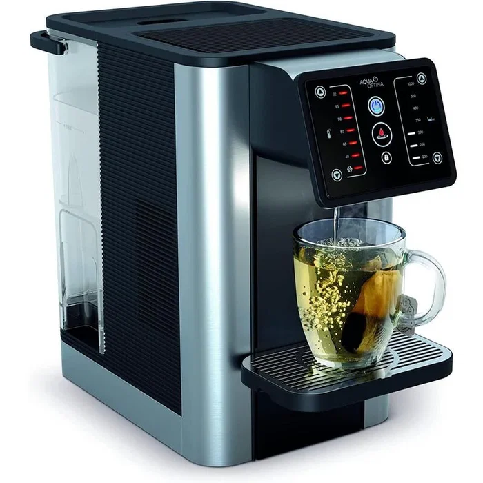 LAICA STAUR001 Dispensador Enfriador de Agua con Filtro, Agua Fría y Caliente, 3.8L, Negro/Acero, para Grifo