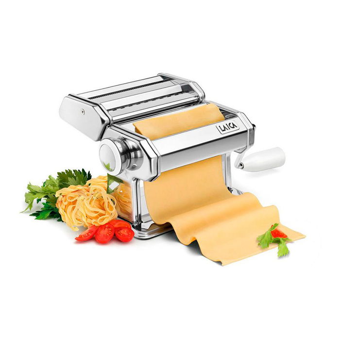 Laica Máquina para Hacer Pasta PM2000 - Máquina para Pasta Fresca Casera, 7 Posiciones, Ancho 150mm, Cromado Laica Máquina para Hacer Pasta PM2000 - Máquina para Pasta Fresca Casera, 7 Posiciones, Ancho 150mm, Cromado