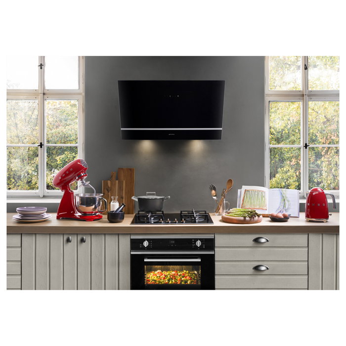 Smeg KLF03RDEU Hervidor de Agua 1.7 Litros 2400W Color Rojo Acero Inoxidable con Indicador de Nivel y Base Giratoria 360°