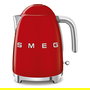 Smeg KLF03RDEU Hervidor de Agua 1.7 Litros 2400W Color Rojo Acero Inoxidable con Indicador de Nivel y Base Giratoria 360°