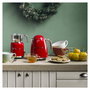 Smeg KLF03RDEU Hervidor de Agua 1.7 Litros 2400W Color Rojo Acero Inoxidable con Indicador de Nivel y Base Giratoria 360°
