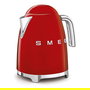 Smeg KLF03RDEU Hervidor de Agua 1.7 Litros 2400W Color Rojo Acero Inoxidable con Indicador de Nivel y Base Giratoria 360°