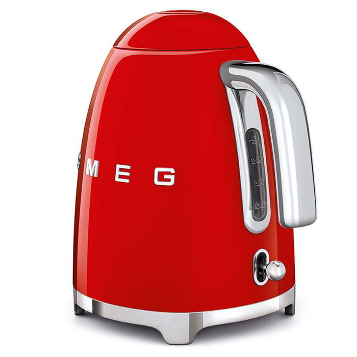 Smeg KLF03RDEU Hervidor de Agua Eléctrico, 1.7L, Color Rojo