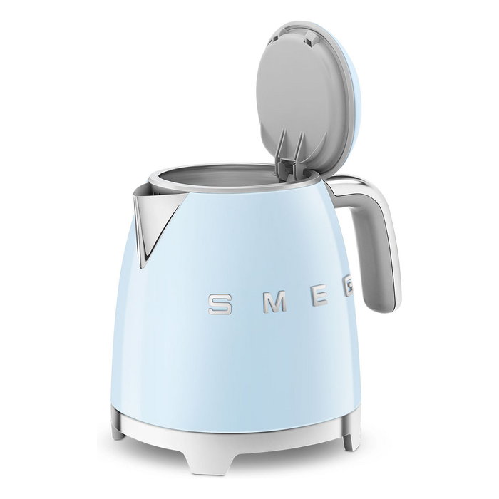 SMEG Hervidor Eléctrico Mini KLF05PBEU, 0.8L, 1400W, Azul, Con Indicador de Nivel y Apagado Automático