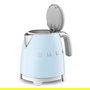 SMEG KLF05PBEU - Hervidor eléctrico mini de agua 0.8 Litros 1400 W, plástico, color azul, con indicador de nivel, apagado automático y filtro