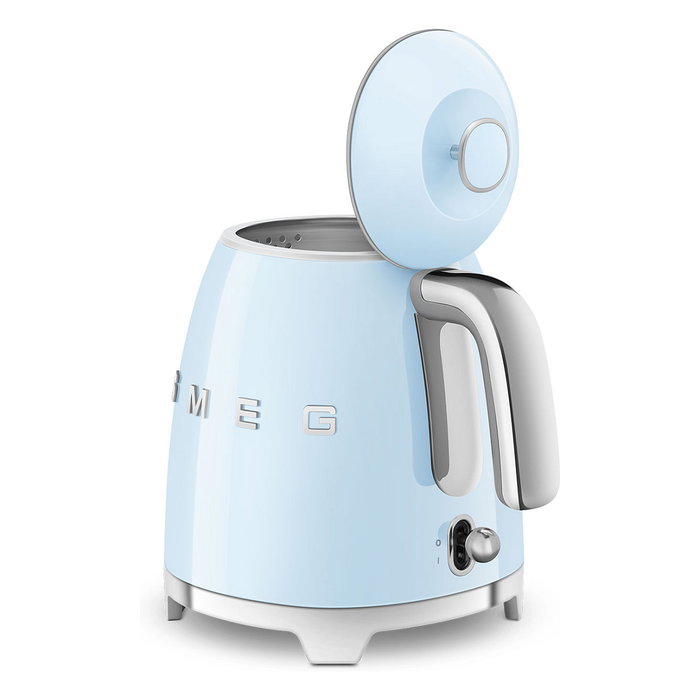 SMEG Hervidor Eléctrico Mini KLF05PBEU, 0.8L, 1400W, Azul, Con Indicador de Nivel y Apagado Automático