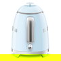 SMEG KLF05PBEU - Hervidor eléctrico mini de agua 0.8 Litros 1400 W, plástico, color azul, con indicador de nivel, apagado automático y filtro