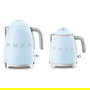 SMEG KLF05PBEU - Hervidor eléctrico mini de agua 0.8 Litros 1400 W, plástico, color azul, con indicador de nivel, apagado automático y filtro