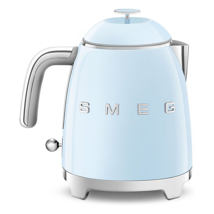 SMEG Hervidor Eléctrico Mini KLF05PBEU, 0.8L, 1400W, Azul, Con Indicador de Nivel y Apagado Automático