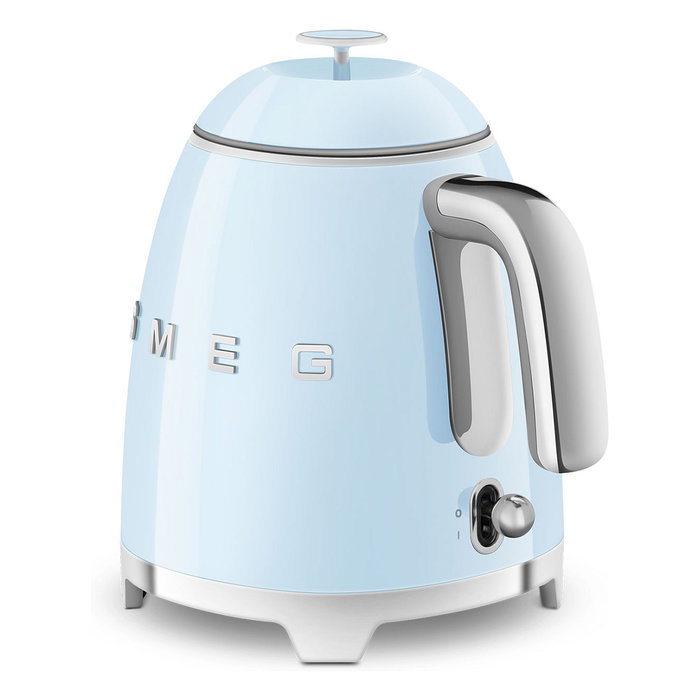 SMEG Hervidor Eléctrico Mini KLF05PBEU, 0.8L, 1400W, Azul, Con Indicador de Nivel y Apagado Automático