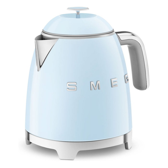 SMEG Hervidor Eléctrico Mini KLF05PBEU, 0.8L, 1400W, Azul, Con Indicador de Nivel y Apagado Automático