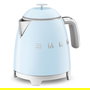SMEG KLF05PBEU - Hervidor eléctrico mini de agua 0.8 Litros 1400 W, plástico, color azul, con indicador de nivel, apagado automático y filtro