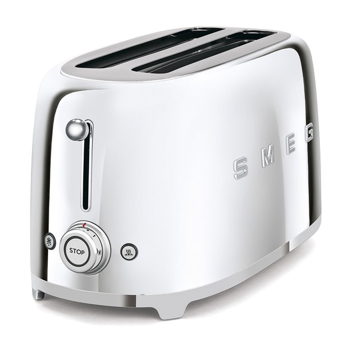 Smeg TSF02SSEU Toaster 4 Scheiben Cromado, 2 Ranuras, Acero Inoxidable