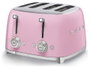 Smeg TSF03PKEU Tostadora Rosa de 4 Rebanadas