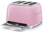 Smeg TSF03PKEU Tostadora Rosa de 4 Rebanadas