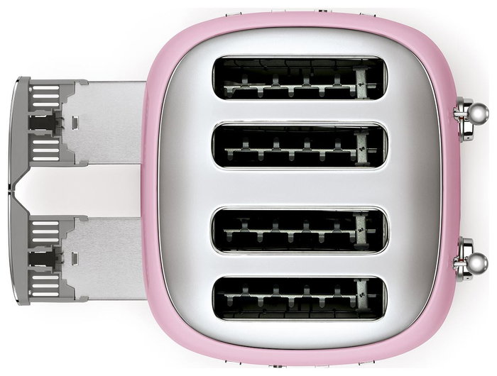 Smeg TSF03PKEU Tostadora Rosa de 4 Rebanadas