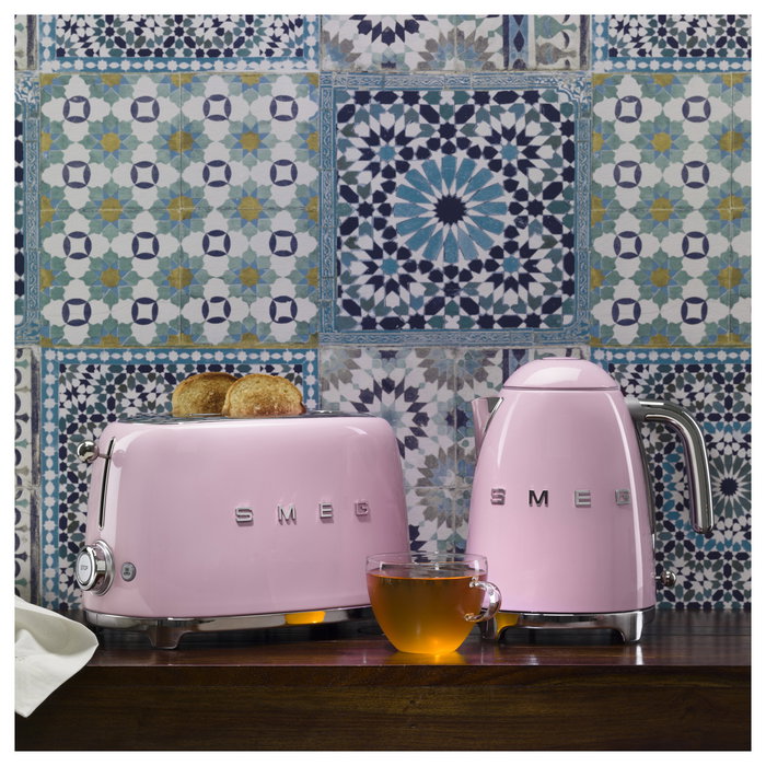 Smeg TSF03PKEU Tostadora Estilo Años 50 Rosa