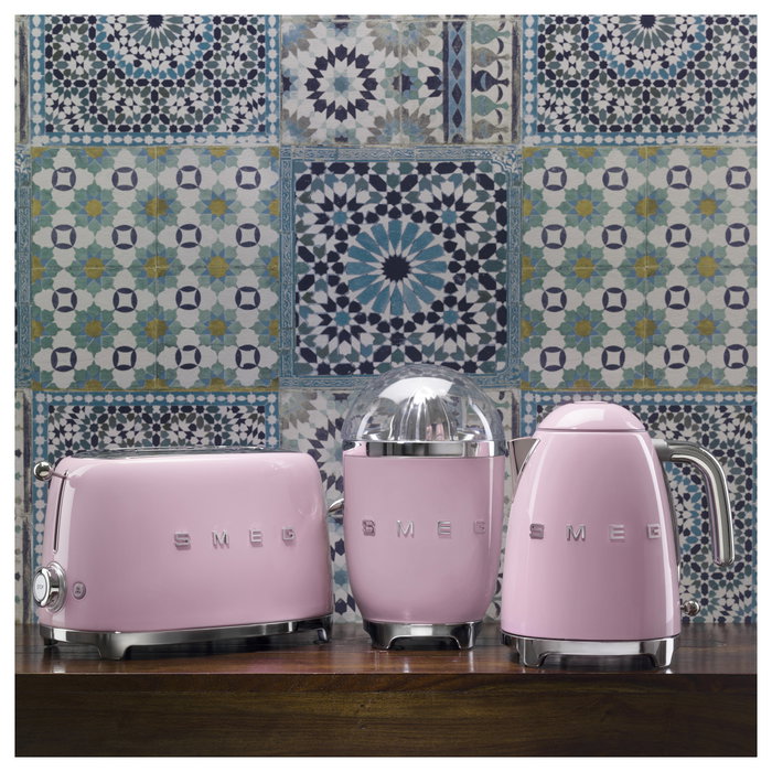 Smeg TSF03PKEU Tostadora Estilo Años 50 Rosa