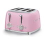Smeg TSF03PKEU Tostadora 4 Rebanadas Rosa Acero Inoxidable 50's Style 2000 W