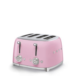 Smeg TSF03PKEU Tostadora Rosa de 4 Rebanadas