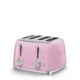 Smeg TSF03PKEU Tostadora Rosa de 4 Rebanadas
