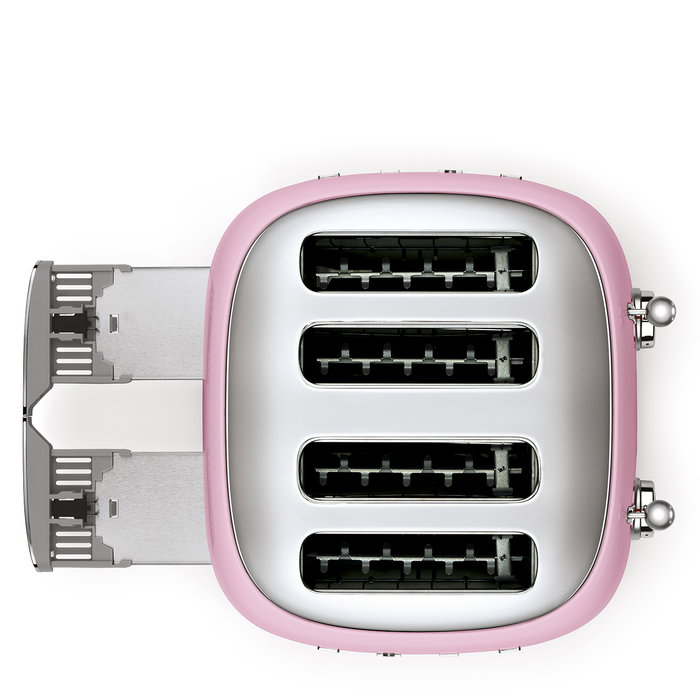 Smeg TSF03PKEU Tostadora Rosa de 4 Rebanadas