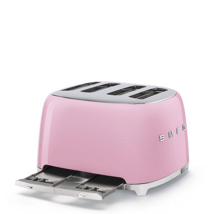 Smeg TSF03PKEU Tostadora Rosa de 4 Rebanadas