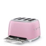 Smeg TSF03PKEU Tostadora Rosa de 4 Rebanadas