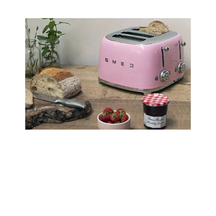 Smeg TSF03PKEU Tostadora Rosa Estilo Años 50 Smeg TSF03PKEU Tostadora Rosa Estilo Años 50