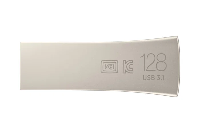 Samsung MUF-128BE Bar Plus Unidad Flash USB 128 GB, USB tipo A 3.2 Gen 1, hasta 300 MB/s, Plata, Resistente al Agua y a Golpes, Sin Tapa