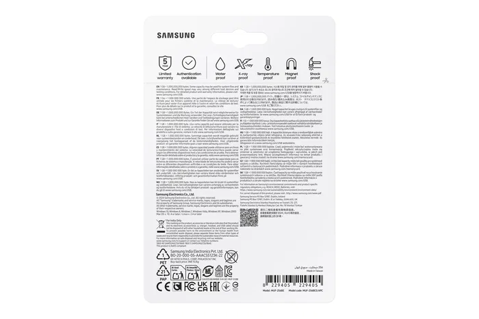 Samsung Bar Plus 256 GB USB 3.1 Plata Samsung Bar Plus 256 GB USB 3.1 Plata
