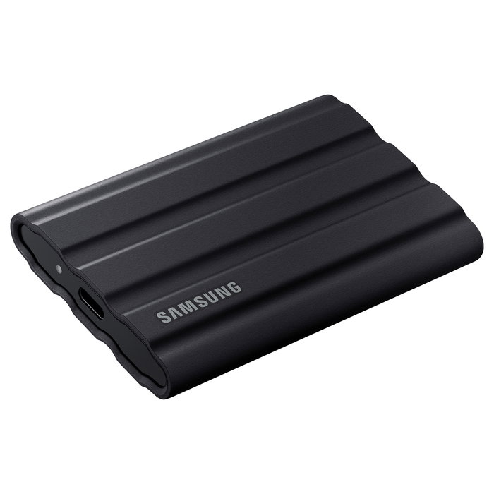 Samsung MU-PE1T0S Portable SSD T7 Shield 1TB USB-C 3.2 Gen 2 1050 MB/s Negro Resistente a Agua y Polvo con Protección por Contraseña