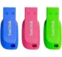 SanDisk Cruzer Blade 16GB Pack de 3 (Azul, Verde, Rosa)