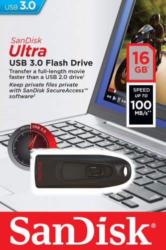 Sandisk Ultra SDCZ48-016G-U46 Unidad Flash USB 16 GB Negro