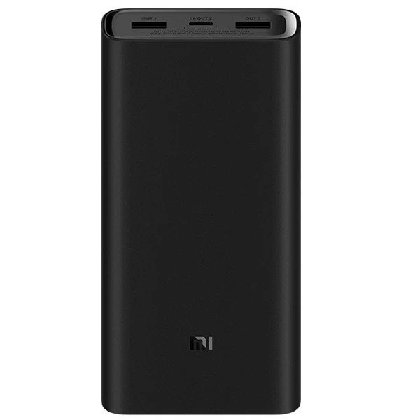 Xiaomi Mi Power Bank 50W 20000 mAh Batería Externa - Carga Rápida USB-C, 3 Puertos (2xUSB-A + 1xUSB-C), Negro