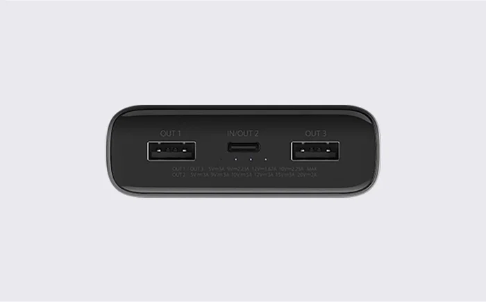 Xiaomi Mi Power Bank 50W 20000 mAh Batería Externa - Carga Rápida USB-C, 3 Puertos (2xUSB-A + 1xUSB-C), Negro