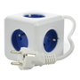 Allocacoc PowerCube Extended Type E Base Múltiple 1.5 m 5 Salidas AC Interior Azul