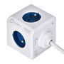 Allocacoc 2402bl/freupc base mÚltiple 1,5 m 4 salidas ac interior azul, blanco