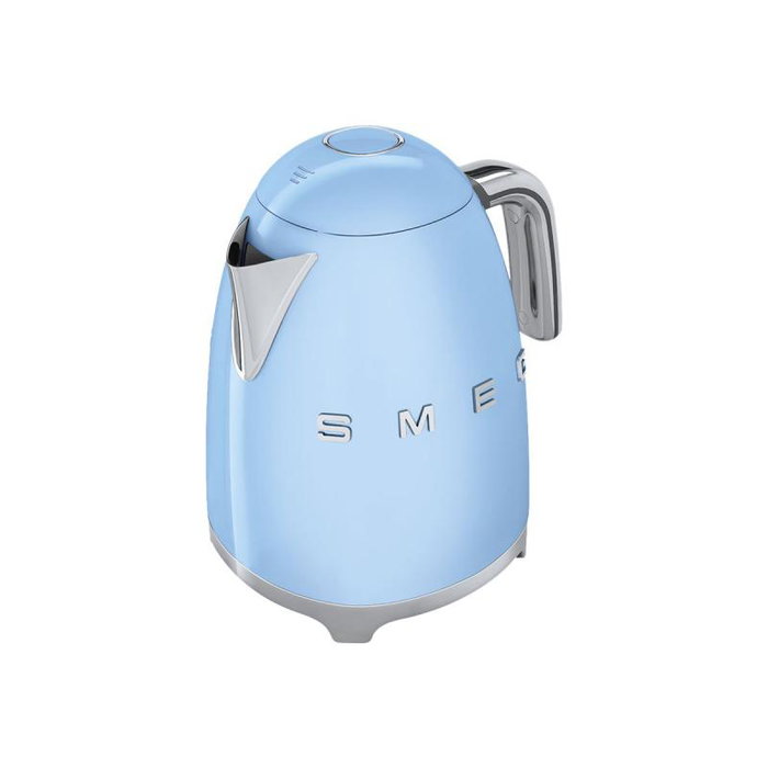 Smeg KLF03PBEU Hervidor de Agua Eléctrico, 1.7L, 2400W, Acero Inoxidable, Azul Pastel