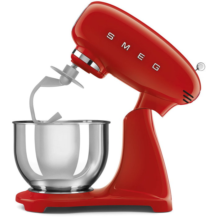 Smeg SMF03RDEU Batidora Amasadora 50's Style Roja 800W, con Tazón de Acero Inoxidable de 4.8L y 10 Velocidades