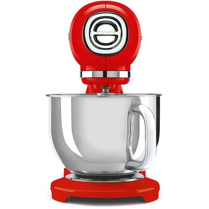 Smeg SMF03RDEU Batidora Amasadora 50's Style Roja 800W, con Tazón de Acero Inoxidable de 4.8L y 10 Velocidades