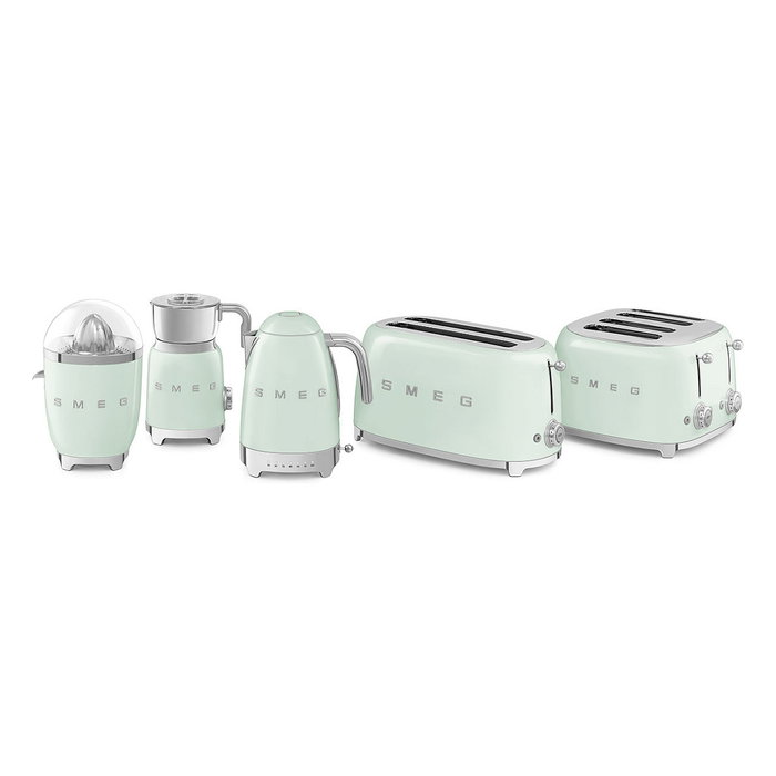 Smeg TSF03PGEU Tostadora 4 Rebanadas Verde Acero Inoxidable 50's Style