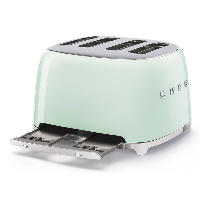 Smeg TSF03PGEU Tostadora 4 Rebanadas Verde Acero Inoxidable 50's Style