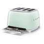 Smeg TSF03PGEU Tostadora 4 Rebanadas Verde Acero Inoxidable 50's Style