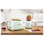 Smeg TSF03PGEU Tostadora 4 Rebanadas Verde Acero Inoxidable 50's Style