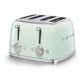 Smeg TSF03PGEU Tostadora 4 Rebanadas Verde Acero Inoxidable 50's Style