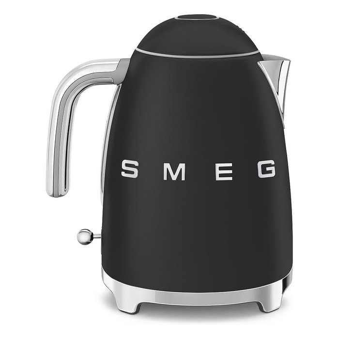Smeg KLF03BLMEU Hervidor Eléctrico 1.7L 2400W Mate Negro - Acero Inoxidable con Filtro Antical, Apagado Automático y Base Giratoria 360°