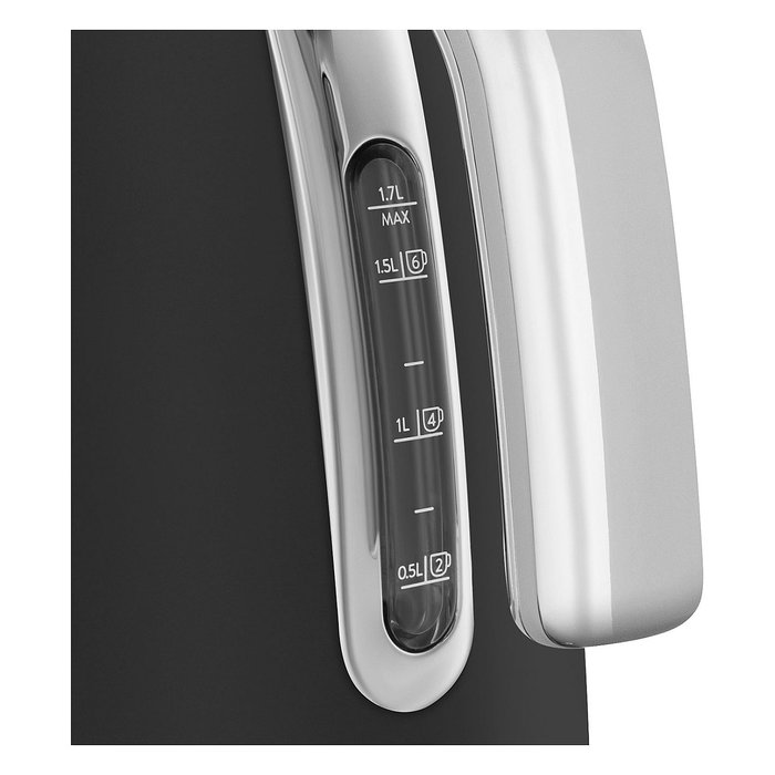 Smeg KLF03BLMEU Hervidor Eléctrico 1.7L 2400W Mate Negro - Acero Inoxidable con Filtro Antical, Apagado Automático y Base Giratoria 360°